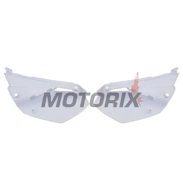 Zadní boční plasty -POLISPORT- bílé, YAMAHA YZ 85 2002-2014
