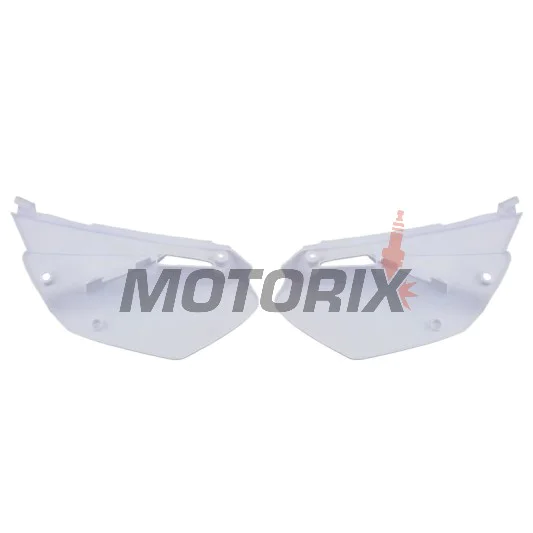 Zadní boční plasty -POLISPORT- bílé, YAMAHA YZ 85 2002-2014