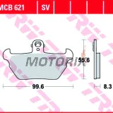 Brzdové destičky -TRW- MCB621SV, BMW K100RS 16V, K100LT ABS, K1100RS/ABS, K1100LT (1990-1998), R80/R80R (1991-1994)