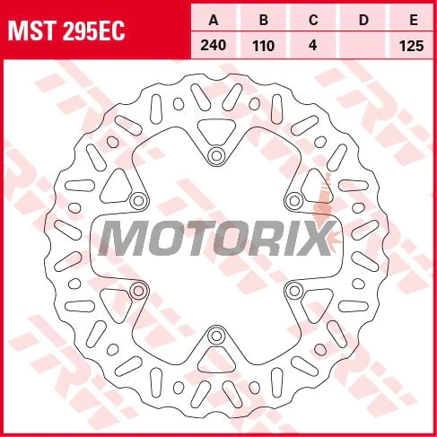 Brzdový kotouč -TRW- MST295EC, 240mm, Beta RR 250/300 2T + 350/390/400/430/450/480/498 4T Enduro & Racing (2005-2017)