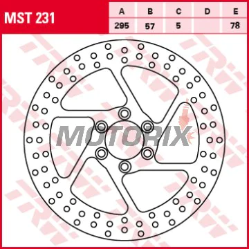 Brzdový kotouč -TRW- MST231, 295mm, Suzuki VS Intruder 600GL/750GL/800GL/1400GL/1400GLP (1987-2003)