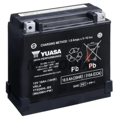 Akumulátor -YUASA- YTX20HL-BS-PW, 19Ah 12V