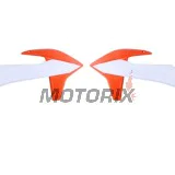 Přední boční plasty -POLISPORT- oranžové/bílé, KTM SX, SX-F, XC, XC-F 125-450 2019-2023