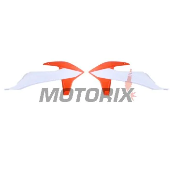 Přední boční plasty -POLISPORT- oranžové/bílé, KTM SX, SX-F, XC, XC-F 125-450 2019-2023