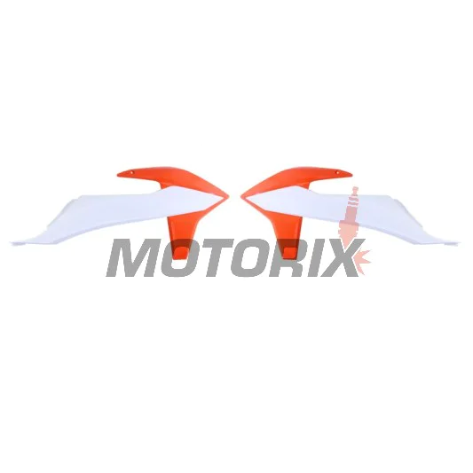Přední boční plasty -POLISPORT- oranžové/bílé, KTM SX, SX-F, XC, XC-F 125-450 2019-2023