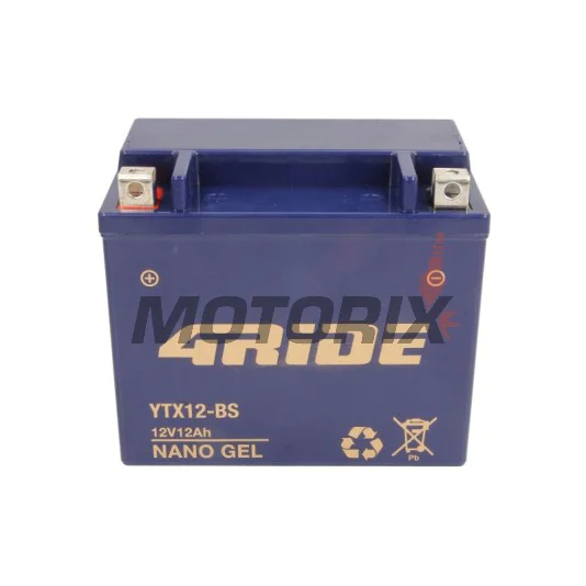 Akumulátor -4 RIDE- YTX12-BS 4RIDE GEL, 12Ah 12V