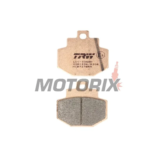 Brzdové destičky -TRW- MCB727SRM, sintrované, Benelli Adiva 125/150 (1999-2005), Gilera Runner 125/180/200 (2001-2013), Vespa/Piaggio DNA, GT, GTS, GTV, GTX, Hexagon, Granturismo 125/150/200/300 (2000-2016)