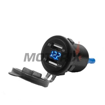 USB adaptér -4 RIDE- 12V, 2xUSB (1A + 2.1A), 2 pinů - univerzální