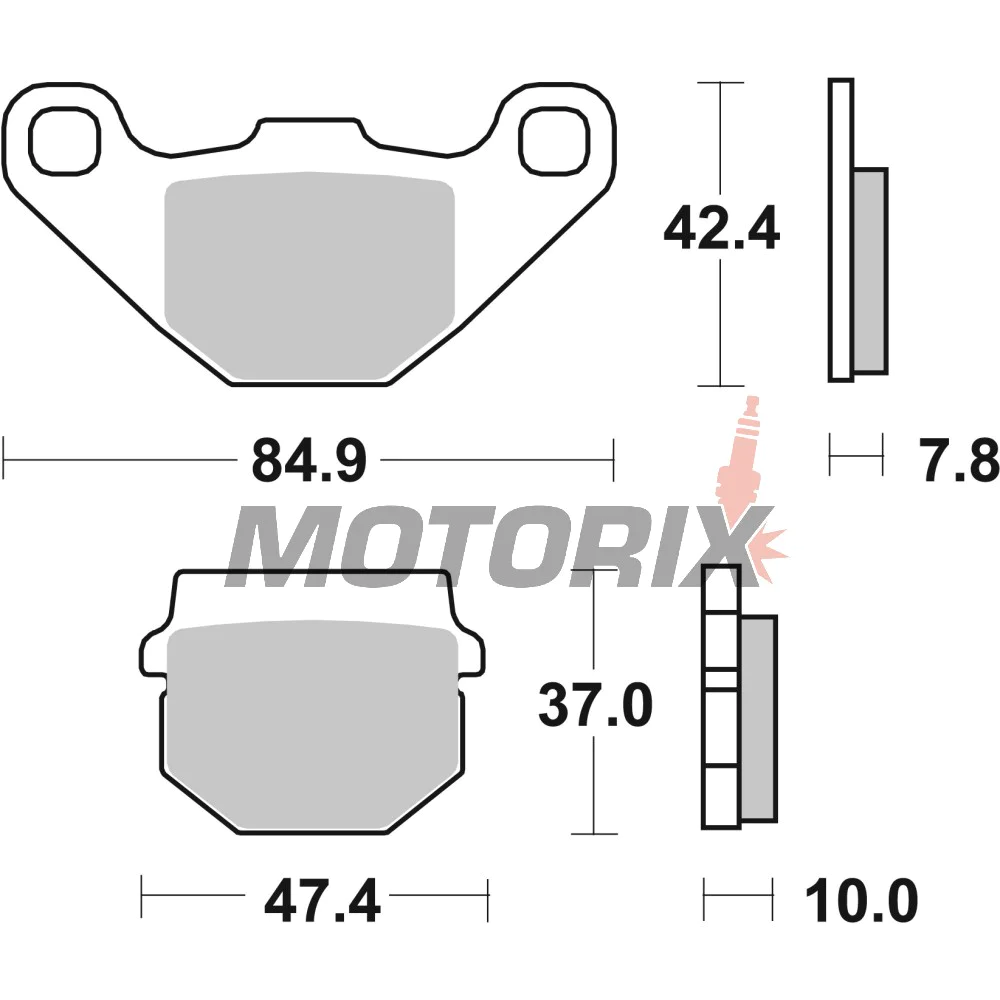 Brzdové destičky -BREMBO- 07HO1118, Adly 50-125/Aprilia 50-125/Bombardier 200/CPI 50/Honda 80/Hyosung 50-110/Kawasaki KX-KDX-KMX/KTM SX 60-65/Peugeot 50-100/PGO 50-90/Piaggio 50/Polaris 50-200/Simson 50-125/Suzuki 50-100