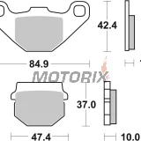 Brzdové destičky -BREMBO- 07HO1118, Adly 50-125/Aprilia 50-125/Bombardier 200/CPI 50/Honda 80/Hyosung 50-110/Kawasaki KX-KDX-KMX/KTM SX 60-65/Peugeot 50-100/PGO 50-90/Piaggio 50/Polaris 50-200/Simson 50-125/Suzuki 50-100
