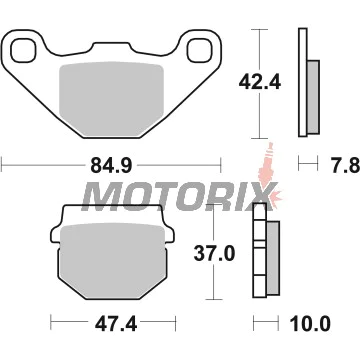 Brzdové destičky -BREMBO- 07HO1118, Adly 50-125/Aprilia 50-125/Bombardier 200/CPI 50/Honda 80/Hyosung 50-110/Kawasaki KX-KDX-KMX/KTM SX 60-65/Peugeot 50-100/PGO 50-90/Piaggio 50/Polaris 50-200/Simson 50-125/Suzuki 50-100