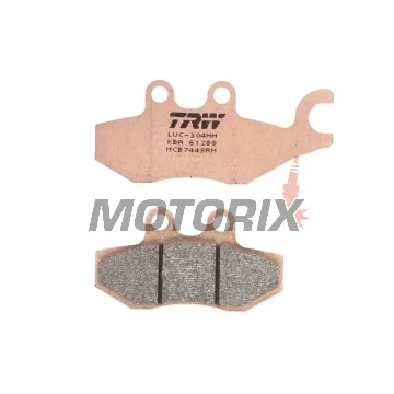 Brzdové destičky -TRW- MCB744SRM, sintrované, Aprilia SR, Sportcity; Derbi Boulevard; Vespa/Piaggio 946, Beverly, Carnaby, Fly, GT, GTS, GTV, Granturismo, Hexagon, Liberty, MP3, Primavera, Skipper, Sprint, Typhoon, X7, X8, X9, X10 (2000-2017)