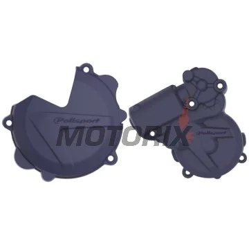 Sada chráničů vodní pumpy, víka spojky a víka statoru -POLISPORT- modré, HUSQVARNA TE 250/300 2014-2016