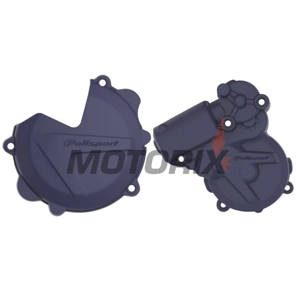 Sada chráničů vodní pumpy, víka spojky a víka statoru -POLISPORT- modré, HUSQVARNA TE 250/300 2014-2016