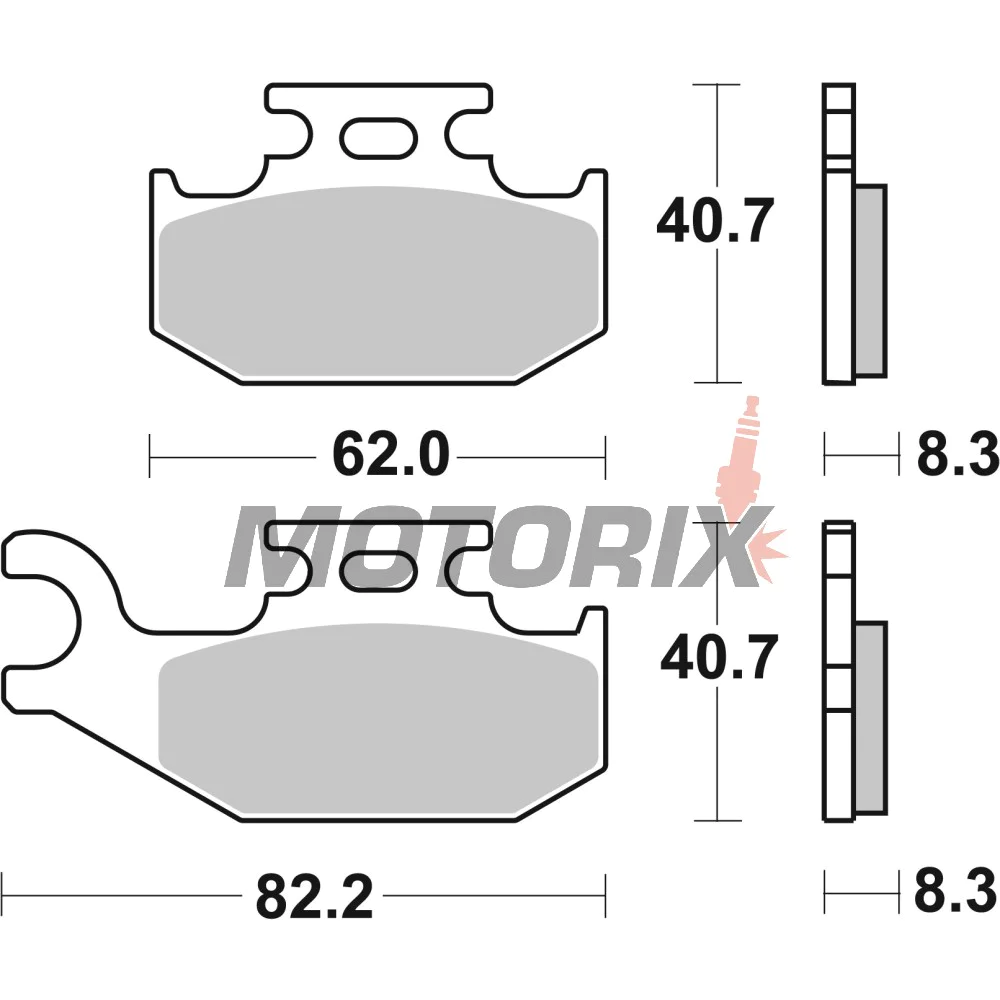 Brzdové destičky -BREMBO- 07GR74SD, Suzuki KingQuad 400, 450, 500, 700, 750 (2005-2013)