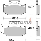 Brzdové destičky -BREMBO- 07GR74SD, Suzuki KingQuad 400, 450, 500, 700, 750 (2005-2013)