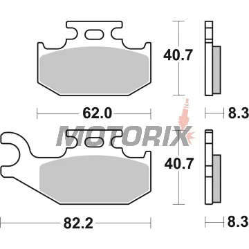 Brzdové destičky -BREMBO- 07GR74SD, Suzuki KingQuad 400, 450, 500, 700, 750 (2005-2013)