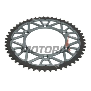 Zadní rozeta -JT- JTX251,51GR, 51 zubů, šedý, hybridní, Yamaha FX 250 2016-2018, TT-R 230 2005-2017, WR 250 1999-2020, WR 400 1999-2002, WR 426 2001-2002, WR 450 2003-2020, YZ 125/250 1999-2020, YZ 400 1999, YZ 426 2000-2002, YZ 450 2003-2020
