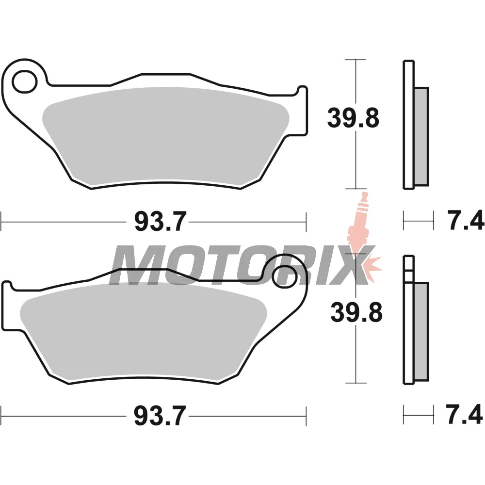 Brzdové destičky -BREMBO- 07065XS, MBK Skycruiser 125/Yamaha X-Max 125 250 (2010-2018)
