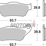 Brzdové destičky -BREMBO- 07065XS, MBK Skycruiser 125/Yamaha X-Max 125 250 (2010-2018)