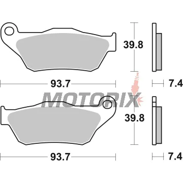 Brzdové destičky -BREMBO- 07065XS, MBK Skycruiser 125/Yamaha X-Max 125 250 (2010-2018)