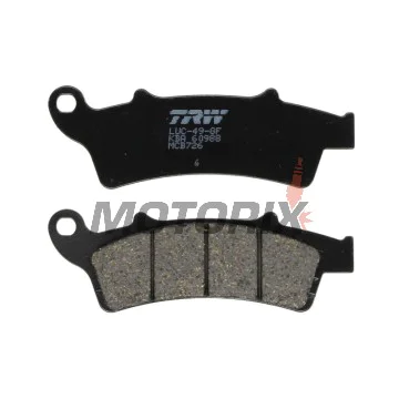 Brzdové destičky -TRW- MCB726, Aprilia Atlantic/Scarabeo/Sportcity (125-500, 2003-2015); Kymco People 125i GT; Malaguti Madison 250/400; Peugeot Elyseo 125; Piaggio Beverly 350