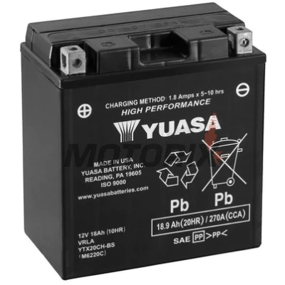 Akumulátor -YUASA- YTX20CH-BS, 19Ah 12V