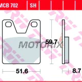 Brzdové destičky -TRW- MCB702, Yamaha YZF750R7, YZF-R1 1000 (1998-2001)