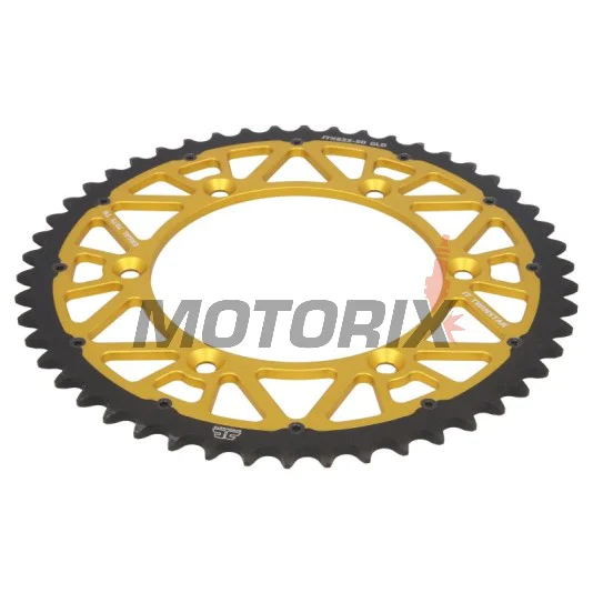 Zadní rozeta -JT- JTX822,50GLD, 50 zubů, zlatý, hybridní, Betamotor RR 250 2005-2012, RR 400/525 2005-2009, RR 450 2005-2010, RR 520 2010, RR Enduro 350 2011-2012, RR Enduro 400 2010-2012, Cagiva WMX 125 1989-1992, Gas Gas EC 125 2000-2013