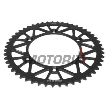 Zadní rozeta -JT- JTA822,51BLK, 51 zubů, černý, hliníkový, Gas Gas EC 200 2000-2002, Husqvarna TE 350 1990-1995, TE 449/511 2011-2012