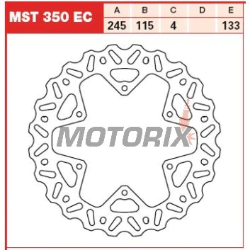 Brzdový kotouč -TRW- MST350EC, 245mm, Yamaha WR125/250/250F/426F/450F + YZ125/250/250F/450F/FX/X (2001-2020)