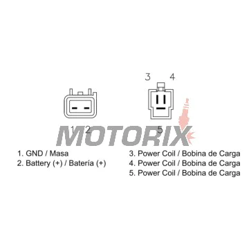 Regulátor dobíjení -DZE- regulátor dobíjení, 12V, 20A, KAWASAKI KLX; SUZUKI DR-Z, RM 250/400 1998-2017
