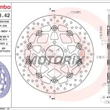 Brzdový kotouč -BREMBO- 78B40842, Suzuki GSX-R 600/750/1000 (2003-2005)