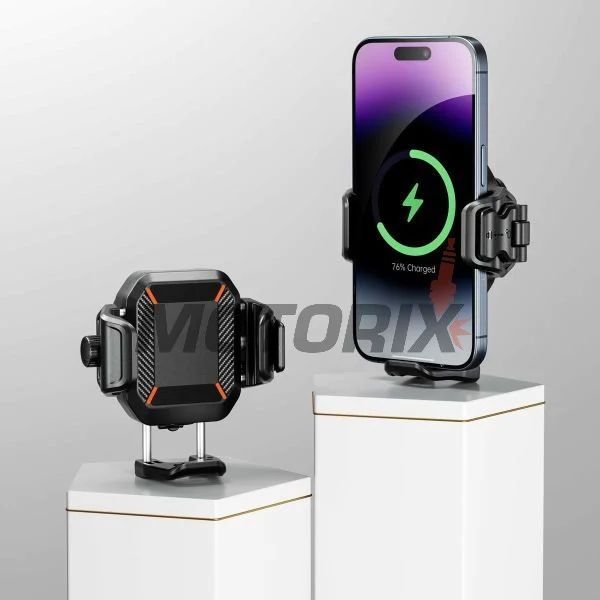 Držák telefonu -4 RIDE- s bezdrátové dobíjení, antivibrační - univerzální