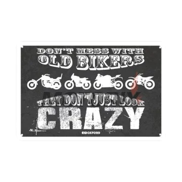 Garážová cedule -OXFORD- Don’t mess with bikers, 200x300mm