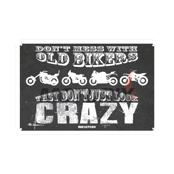 Garážová cedule -OXFORD- Don’t mess with bikers, 200x300mm