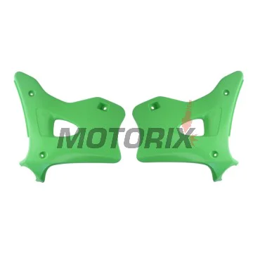 Přední boční plasty -POLISPORT- zelené, KAWASAKI KX 125/250 1996-1998