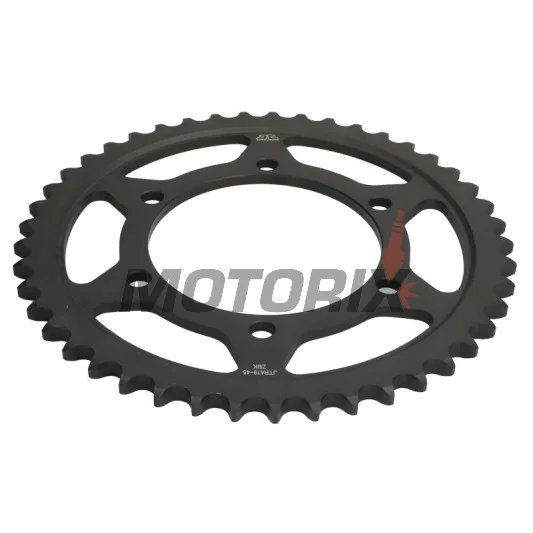Zadní rozeta -JT- JTR479,45ZBK, 45 zubů, černý zinek, ocelový, Kawasaki GPX 600 1988-1992, 1994, 1997, 1999-2000, GPZ 500/600 1988, MZ/MUZ 1000 1000 2005, Suzuki GSX-R 1000 2009-2016, Yamaha FZ1 1000 2006-2015, FZ6 600 2004-2009, FZS 1000 2001-2005
