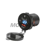 Adaptér, zapalovač cigaret -4 RIDE- 12V, 3.6A, USB 3.0 + PD (Power Delivery - type C), voltmetr, 2 pinů - univerzální