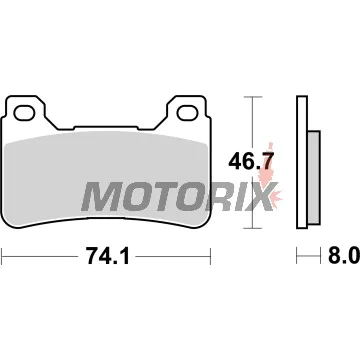 Brzdové destičky -BREMBO- 07HO50SA, Honda CBR 600-1000cc CBR/Fireblade (2004-2012)