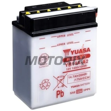 Akumulátor -YUASA- YB14A-A2, 15Ah 12V