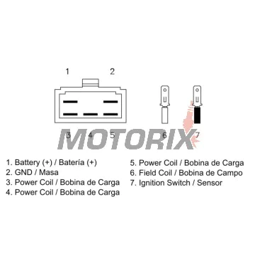 Regulátor dobíjení -DZE- regulátor dobíjení, 12V, 25A, HONDA CB 350-750 1969-1978