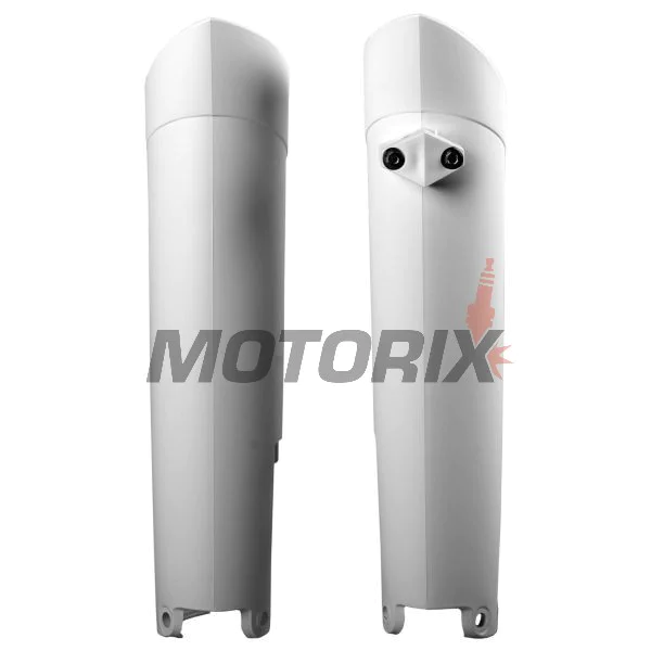 Chrániče přední vidlice -POLISPORT- bílé, GAS GAS EC; HUSQVARNA FC, FE, TC; KTM EXC, SX, SX-F, XC, XC-W, XCF-W 125-505 2006-2017