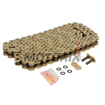 Řetěz -DID- 525ZVMX2G&G-110, velikost 525, 110 článků, dvojité zesílený, zlatá