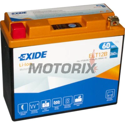 Akumulátor -EXIDE- ELT12B, 60Wh (5Ah), 12V, Lithium-ion