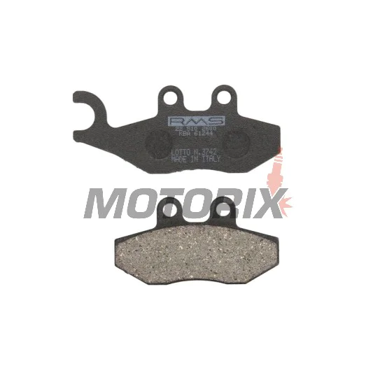 Brzdové destičky -RMS- 22 510 2600, Piaggio MP3 125 2008-2010, Piaggio MP3 250 2008-2009, Piaggio MP3 300 2010-2014, Piaggio X-Evo 125 2007-2016, Piaggio X-Evo 250 2007-2013, Piaggio X-Evo 400 2007-2011