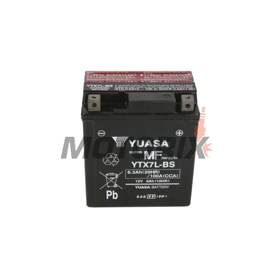 Akumulátor -YUASA- YTX7L-BS, 6Ah 12V