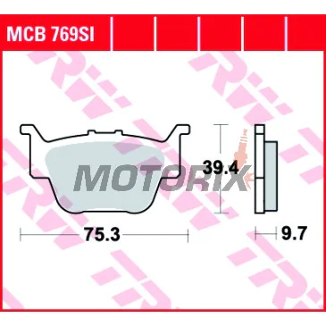 Brzdové destičky -TRW- MCB769SI, Honda TRX FourTrax Rancher/Rincon/Sportrax - 420-650cc, 2003-2013