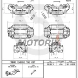 Brzdový třmen -BREMBO- Aprilia Dorsoduro/Tuono, Ducati Hypermotard/Monster/Multistrada/Streetfighter, KTM Adventure/Duke/Super Adventure, Moto Guzzi 1200-1400, MV Agusta Brutale/F3