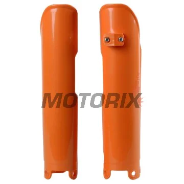 Chrániče přední vidlice -POLISPORT- oranžové, KTM EXC, SX, SX-F, XC, XC-W, XCF-W 125-505 2003-2007